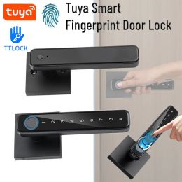 Lock Tuya Digital Electronic Lock Home Biometric Fingerprint Security Lock TUYA/TTLOCK APP Control Keyless Entry Digital Door Lock