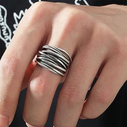 Cluster Rings Fashionable Multi Layer Wrapping Ring Personalised Trend Halloween Retro Gift Making Old Opening Adjustable Ringwholesale