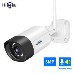 Cameras Hiseeu 3MP 5MP Wireless IP Camera Outdoor Waterproof CCTV WiFi Surveillance Security Camera P2P For Eseecloud Wireless System