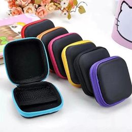 Storage Bags Household Square EVA Earphone Protective Bag Box Digital Charger Headphone USB Data Cable Organiser Carrying Pouch