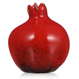 Vases Ceramic Pomegranate Vase Chinese Style Ornament Dried Flower Flowers Insert Home Ceramics Desktop