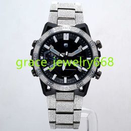 VVS Certified Moissanite Diamond Watches For Mens Fancy Custom Made Round Dial Watch Full Iced Out Party Wear Watch For Him