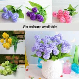 Decorative Flowers Realistic 9-Head Silk Artificial Hydrangea Flower Bunch For Home And Garden Decoration