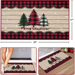 Carpets Christmas Floor Mat Festive Decoration Tree Door Absorbent Large Throw