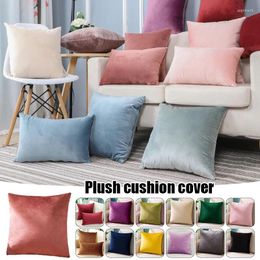 Pillow 1PC Dutch Velvet Case Solid Colour Bed Pillowcases Head Cover Sofa Home Office Lumbar Support