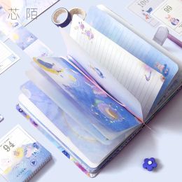 Notebooks Fairy Tale Theme Notebook Magnetic A5 Size 224 Colour Page Diary Book Student Cartoon Cute Notepad