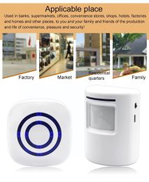 Accessories Home Wireless Doorbell 433Mhz Smart Doorbell 200 Meters Long Distance 35 Song 4 Level Volume Door Chime Security Alarm Door Bell