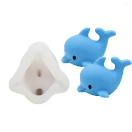 Baking Moulds Cute Dolphin Shape Mold DIY Ice Block Three-dimensional Cartoon Chocolate Silicone Cream Wholesale