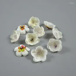 Decorative Flowers Fake Plum Blossom Heads Year Ornaments Items For Home Wall Panels Room Birthday Flower Decor Crafting