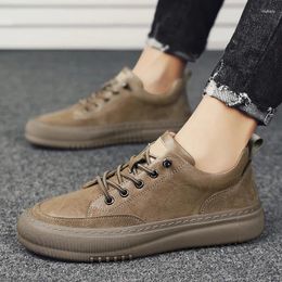 Casual Shoes Autumn And Winter Leather Fleece Platform Men's Versatile British Business 38-44