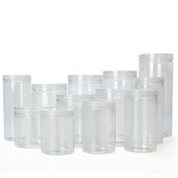 Bottles 20pcs Empty Clear Plastic Clear Cosmetic Jars Makeup Container Jar 30/50/60/80/100/120/150ml Food grade Sample Pot Container