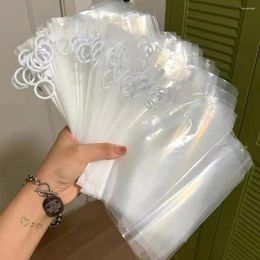 Storage Bags 10Pcs Transparent Bag With Pull Tab Home Paintbrush Pen Stationery Accessories Travel Sock Packaging Resealable