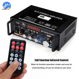 Amplifier 220V 600W Home Amplifiers HiFi Subwoofer Home Theatre Sound System Audio Car Amplifiers FM TF AUX MP3 Player Remote Control