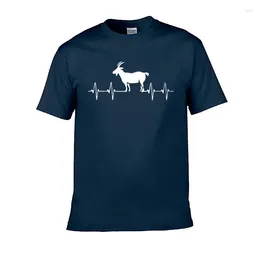 Men's T Shirts Summer Goat Heartbeat Shirt Lover Country Chicken Tee