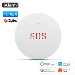 Button iAlarm zigbee linkage Tuya Wireless WiFi SOS Emergency Panic Button EM02 work with Smart life home security system protection