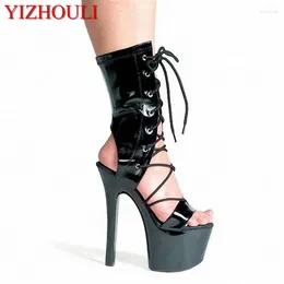 Dance Shoes Wear Single Women's Boots European And American Style 15CM High Heel Shoes/low Boot Night Collar Dancing