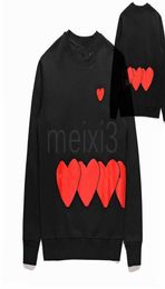 Mens Hoodie Red Heart Hoody Designer Crew neck Sweatshirts For Woman Fashion ONeck Love Top Clothing High Quality Jumper Letter P3030322