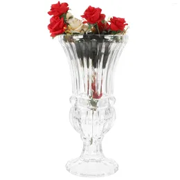 Vases Glass Vase Decoration Bedroom Vintage Column Bling Dried Flower Aesthetic Decore