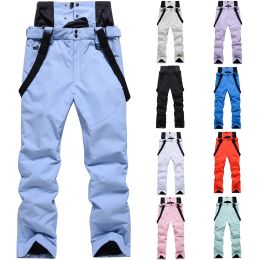 Suits 2022 New Unisex Ski Pants Windproof Waterproof Snowboarding Pants Winter Outdoor Warm Snow Sports Pants Men Women Skiing Gear