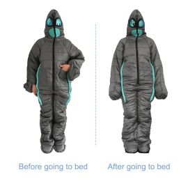 Gear Human Shape Can Walk Go Out Camping Sleeping Bag Hospital Guard Night Rest Mummy Warm Cold Proof Thick Night Fishing Sleep Bag