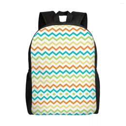 Backpack Seamless Stripes Laptop Women Men Casual Bookbag For College School Student Boho Camouflage Zigzag Bags