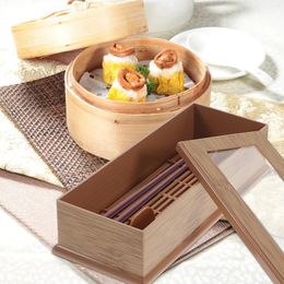 Kitchen Storage Wood Grain Chopsticks Box Flatware Organizer Utensil Container Tableware Silverware