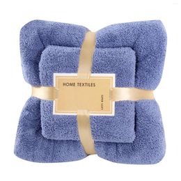 Towel Coral Velvet Thickened Absorbent Luxury Super Large Soft Fleece Bath And Face Towels Set Beach