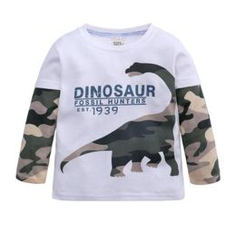 Baby Boys T Shirt kids Sweater boy Long Sleeve Tshirt Tops clothes cotton pullover Dinosaur Camouflage Autumn Children shirt2364599