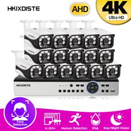 System 4K H.265 16CH AHD DVR Video Surveillance System IRCUT Indoor Outdoor Waterproof 8MP CCTV Camera P2P Security Surveillance Set