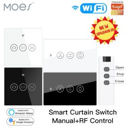 Cameras Us Eu Wifi Rf433 Smart Touch Curtain Roller Blinds Motor Switch Tuya Smart Life App Remote Control Works with Alexa Google Home