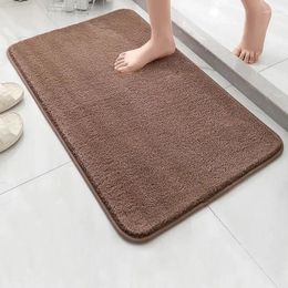 Bath Mats Imitation Cashmere Thickened Bathroom Absorbent Floor Mat Toilet Non-slip Entry Door Living Room Carpet