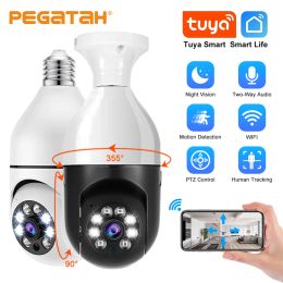 Cameras Tuya Surveillance Wifi Camera 1080P Bulb Light Color Full HD Cam Night Vision Wireless Indoor Home Security Protection IP Camera