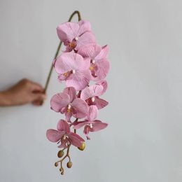 Decorative Flowers 35" Fake Orchids In Dusty Pink Artificial Phalaenopsis Stem DIY Office/Wedding/Home/Holiday/Kitchen Decorations Gifts