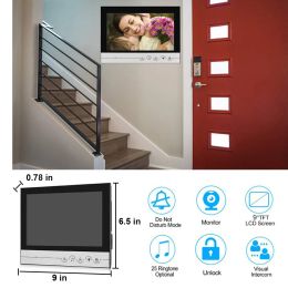 Doorbells New Home 9 inch Colour TFT Digital 16 9 Display 800x480 LCD Widescreen Monitor For Video Doorphone Video Doorbell Intercom System
