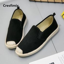 Casual Shoes Cresfimix Zapatos De Mujer Women Fashion Comfortable Solid Black Slip On Flat Lady Street Loafers Cool B2883