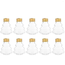 Vases 10 Pcs Christmas Decore Storage Bottle Empty Bottles Feeding Chirtmas Portable The Pet Packing