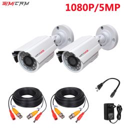 System AHD Analogue Security Camera Video Surveillance 2PCS 1080P/2MP/5MP Metal Bullet Outdoor Dome Indoor Night Vision IR CCTV Video Cam