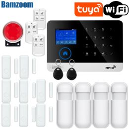 Kits PG103 W2B GSM Alarm System for Home Burglar Security 433MHz WiFi GSM Alarm Wireless Tuya Smart House App Control