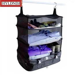 Storage Bags Multi-Functional Travel Home Clothing Closet Organiser Packaging Makeup 3-Layer Hanging Bag