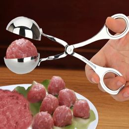 Meatball Maker Tool Clip Newbie Non Stick Stuffed Meat Ball Spoon Shaper Cooking Scoop Stainless Steel Kitchen Accessories