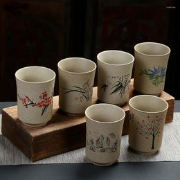 Cups Saucers Guopin Japanese Style Espresso Cup Coffee Ceramics Mugs Cafe Latte Kungfu Teacup Retro Coffeeware