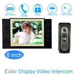 Doorbells New Home Intercom System 8 Inch One To One Door Phone Video Intercom Doorbell Talkback System Door Access Control