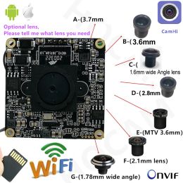 Cameras 2MP 1080P HD Onvif P2P Size 38*38mm Audio Wireless IP Camera Module Mini Wifi SD Card Slot Camhi Home Security Camera System