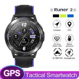 Watches GPS Smart Watch Men Tactical Outdoor Altimeter Compass Sports Smartwatch IP68 Waterproof Blood Oxygen Women Fitness Tracker 2022