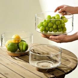 Plates Litchi Sea Glass Fruit Plate Wholesale Household Simple Fashion Wood Snack Nuts Light Luxury Year