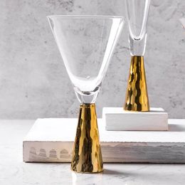 Wine Glasses Luxuries Crystal Electroplating Wedding Champagne Coupes Saucer Red Glass Bar Cocktail Cup Diamond Creative Goblet