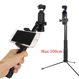 Monopods Osmo Pocket Tripod Selfie Stick Extension Rod W/mobile Phone Clip for Dji Osmo Pocket Handheld Gimbal Camera Extension Accessory
