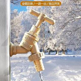 Bathroom Sink Faucets All Copper Antifreeze Cracking Water Tap Outdoors Garden Can Be Connected To The Pipe For Watering Flowers And Washing