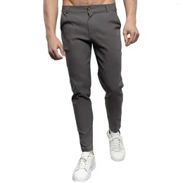 Men's Pants Pure Color Slim Men Stretch Skinny Man Casual Trousers Y2k Clothing Pantalones Streetwear Luxury Sweatpants