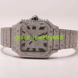 Luxury Design with Premium Quality Moissanite Diamond Watch for Mens and Giving Gifts with Reasonable Price from India